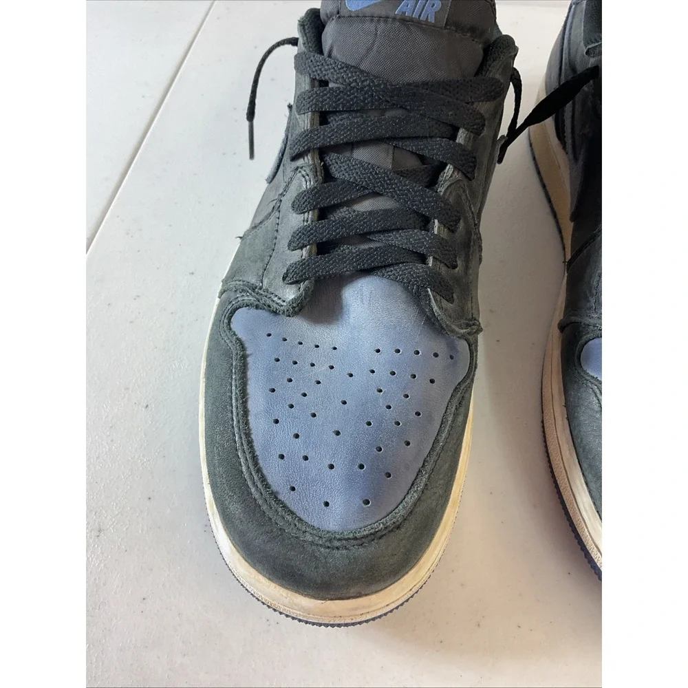 Men's Nike Air Jordan 1 Retro Low OG Black Mystic Navy White Box Size 13